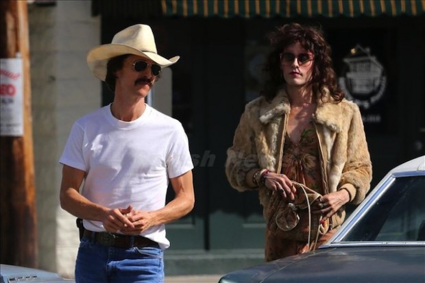 EXCLUSIVE: Matthew McConaughey and Jared Leto film scenes together for The Dallas Buyers Club in New Orleans.