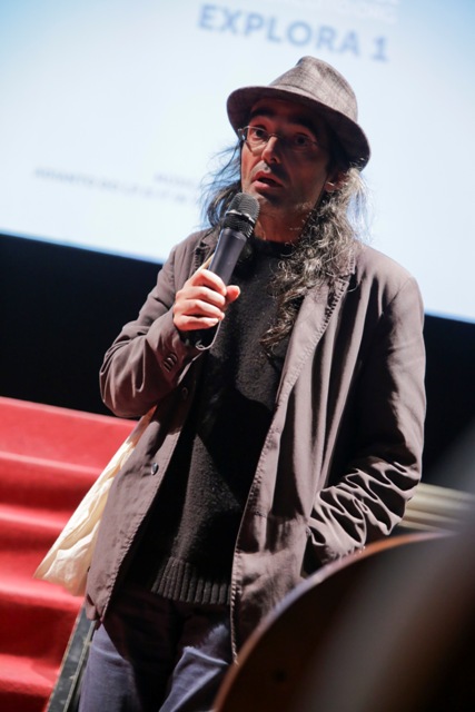 Alberte Pagán, na presentación de Superficies - Sonho bolivariano (balor)'. FOTO: DAVID TOMBILLA-