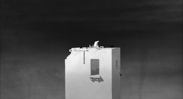 In the distance (Florian Grolig, 2015) estuda esta posibilidade a través da contraposición dunha torre en aparente calma, co lonxano son de bombardeos incesantes.